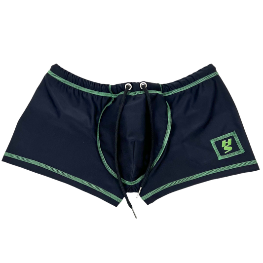 RECOIL -  SWIM // SPORT SHORTS - MILITARY BLACK/GREEN