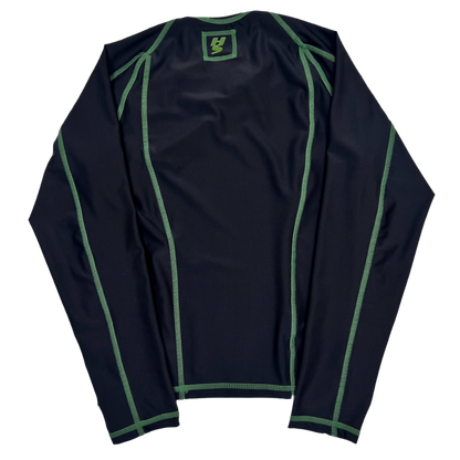 RESIST - BODY SCULPT SWIM // SPORT RASH GUARD - LONG SLEEVE - MILITARY BLACK/GREEN