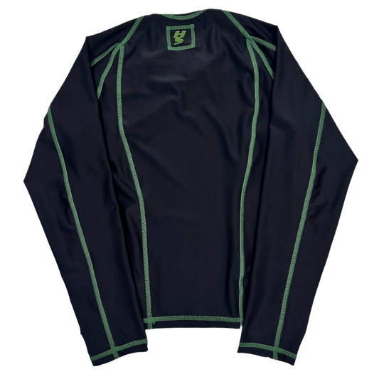 RESIST - BODY SCULPT SWIM // SPORT RASH GUARD - LONG SLEEVE - MILITARY BLACK/GREEN