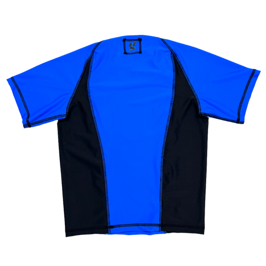 RESIST - BODY SCULPT SWIM // SPORT RASH GUARD - SHORT SLEEVE - TIDAL BLUE/BLACK