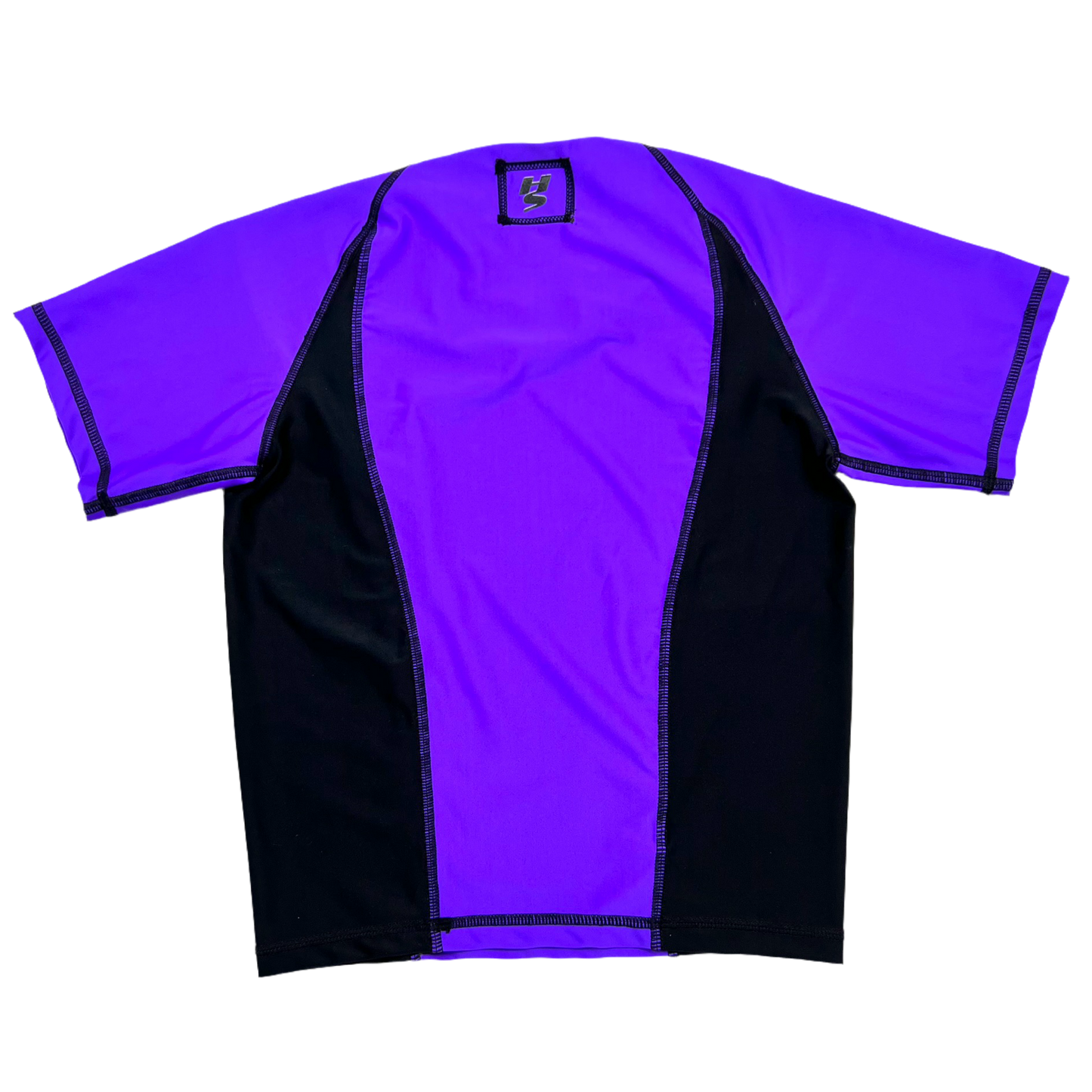 RESIST - BODY SCULPT SWIM // SPORT RASH GUARD - SHORT SLEEVE - UV PURPLE/BLACK